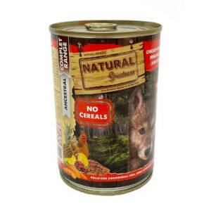 Natural Greatness Pollo con Zanahorias, Piña, Semillas de lino y Arándanos rojos. 400 gr