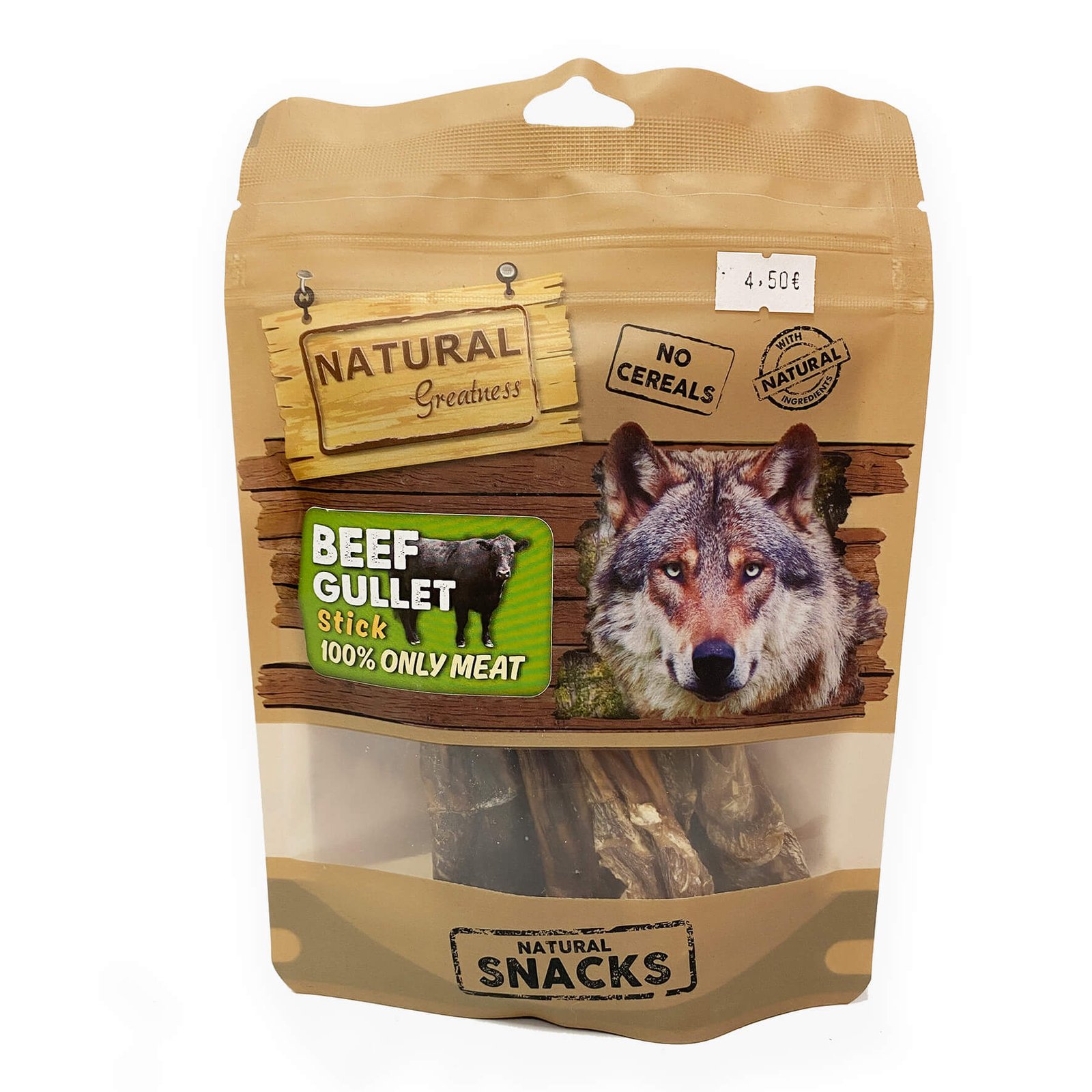 Natural Greatness Snacks. Esófago de Ternera. 70g
