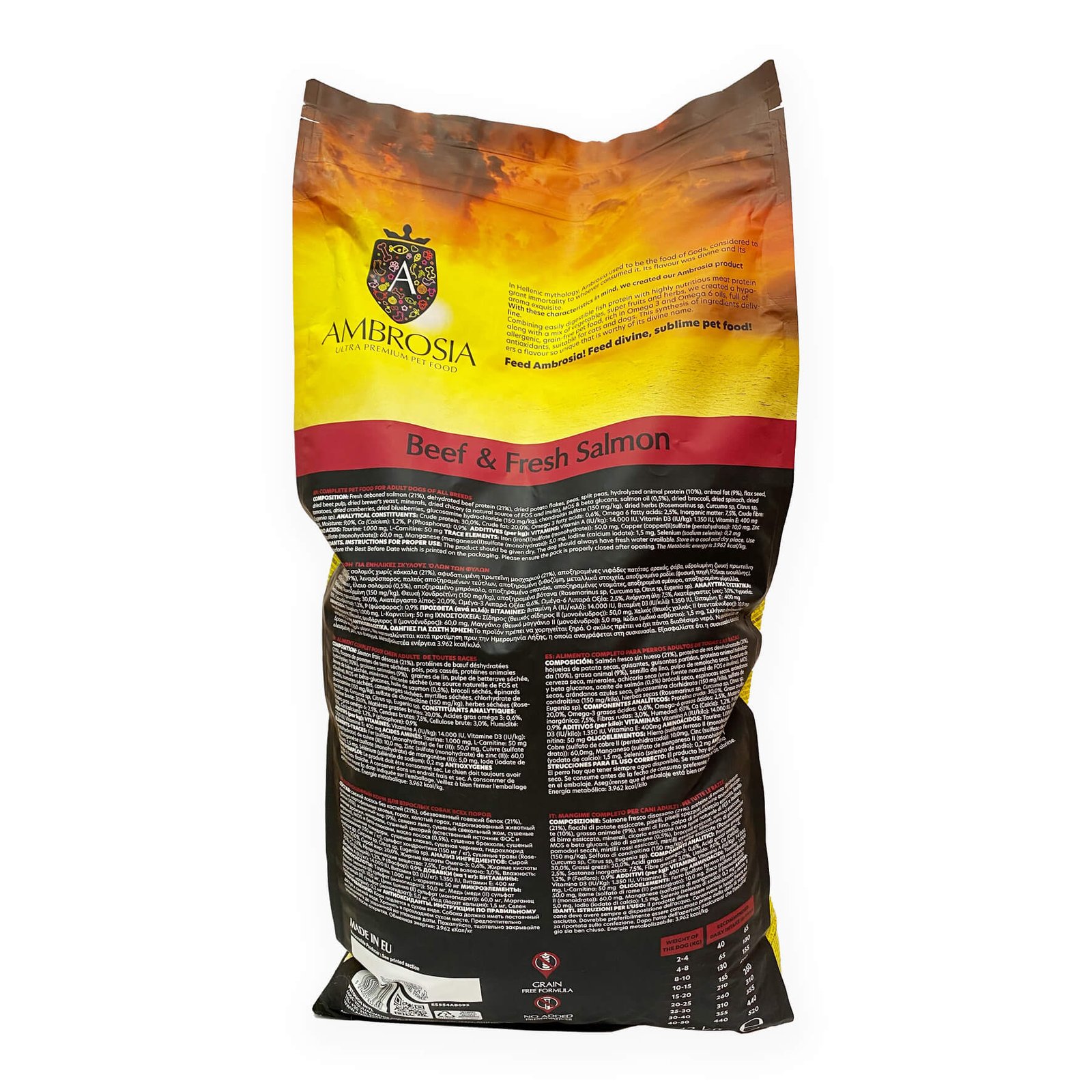 Pienso Ambrosia Senior Ternera y Salmón fresco. 12Kg - Imagen 2