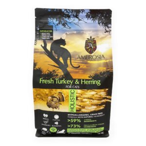 Pienso Ambrosia Gatos Pavo fresco y Arenque. 1,5kg
