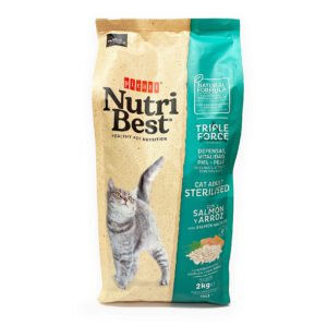 NutriBest Gatos Esterilizados Salmón y Arroz. 2Kg y 8Kg